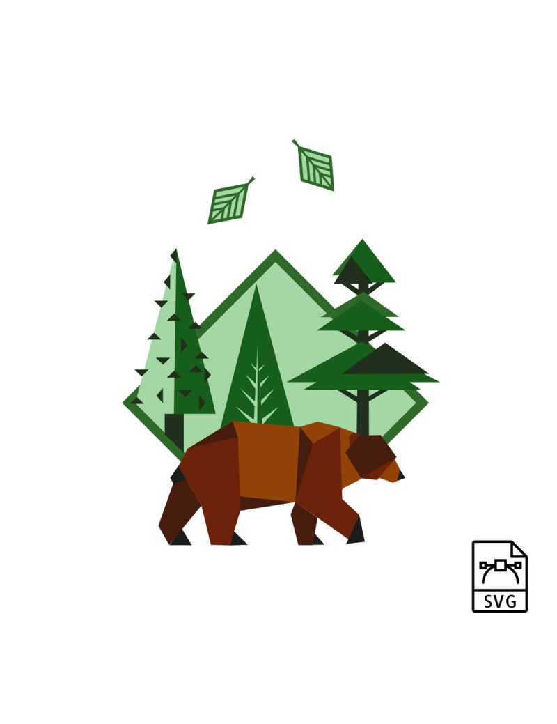 Brown bear - Vector graphics Brown bear - Vector graphics
