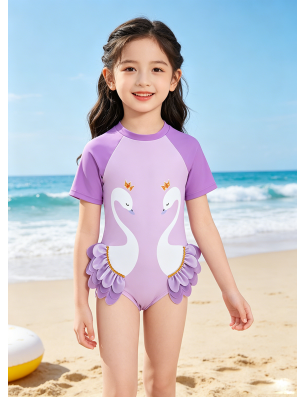 swan pring girl one-piece swimwear