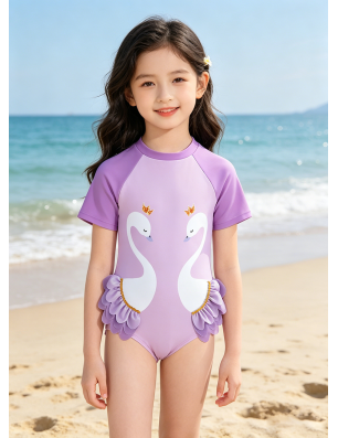 swan pring girl one-piece swimwear