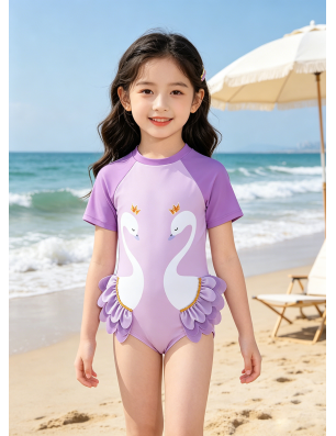swan pring girl one-piece swimwear