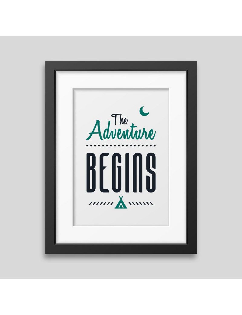 The adventure begins Framed poster The adventure begins Framed poster