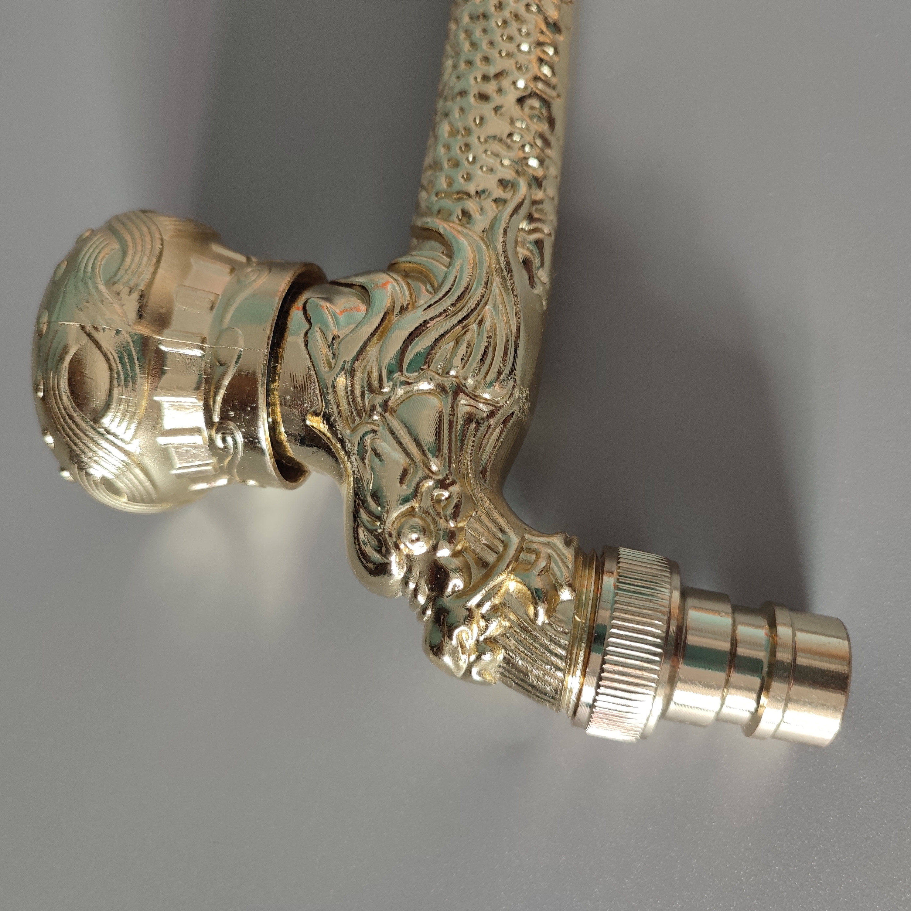 golden plating lengthen retro old style faucet tap